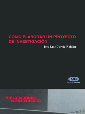 cover image of Cómo elaborar un proyecto de investigación